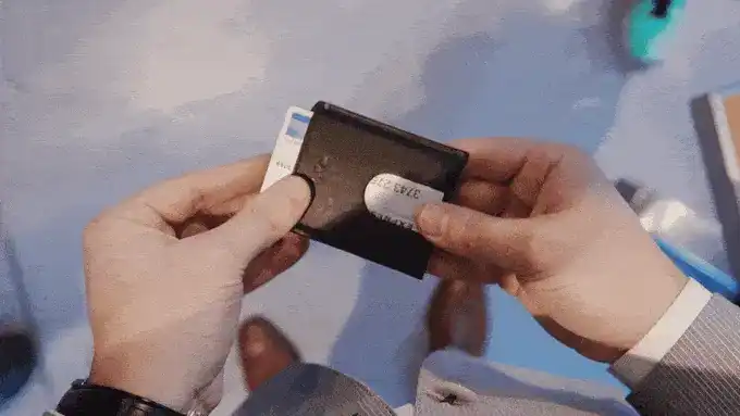 Anson Calder card wallet GIF