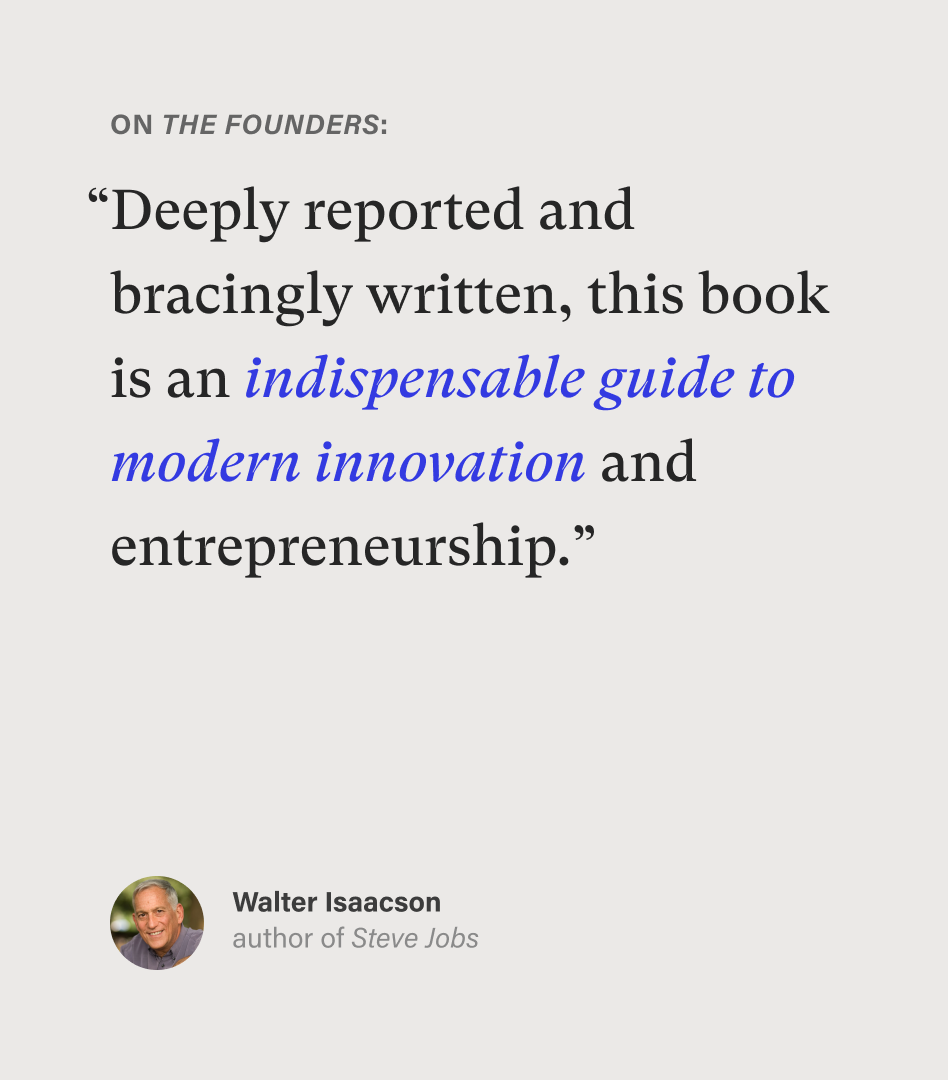 Book blurb Blurb for Jimmy Soni's book, by Walter Isaacson, author of the famous Steve Jobs biography